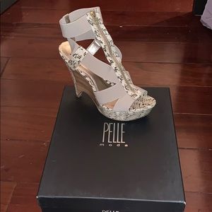 Snake Skin Pelle Moda heels.